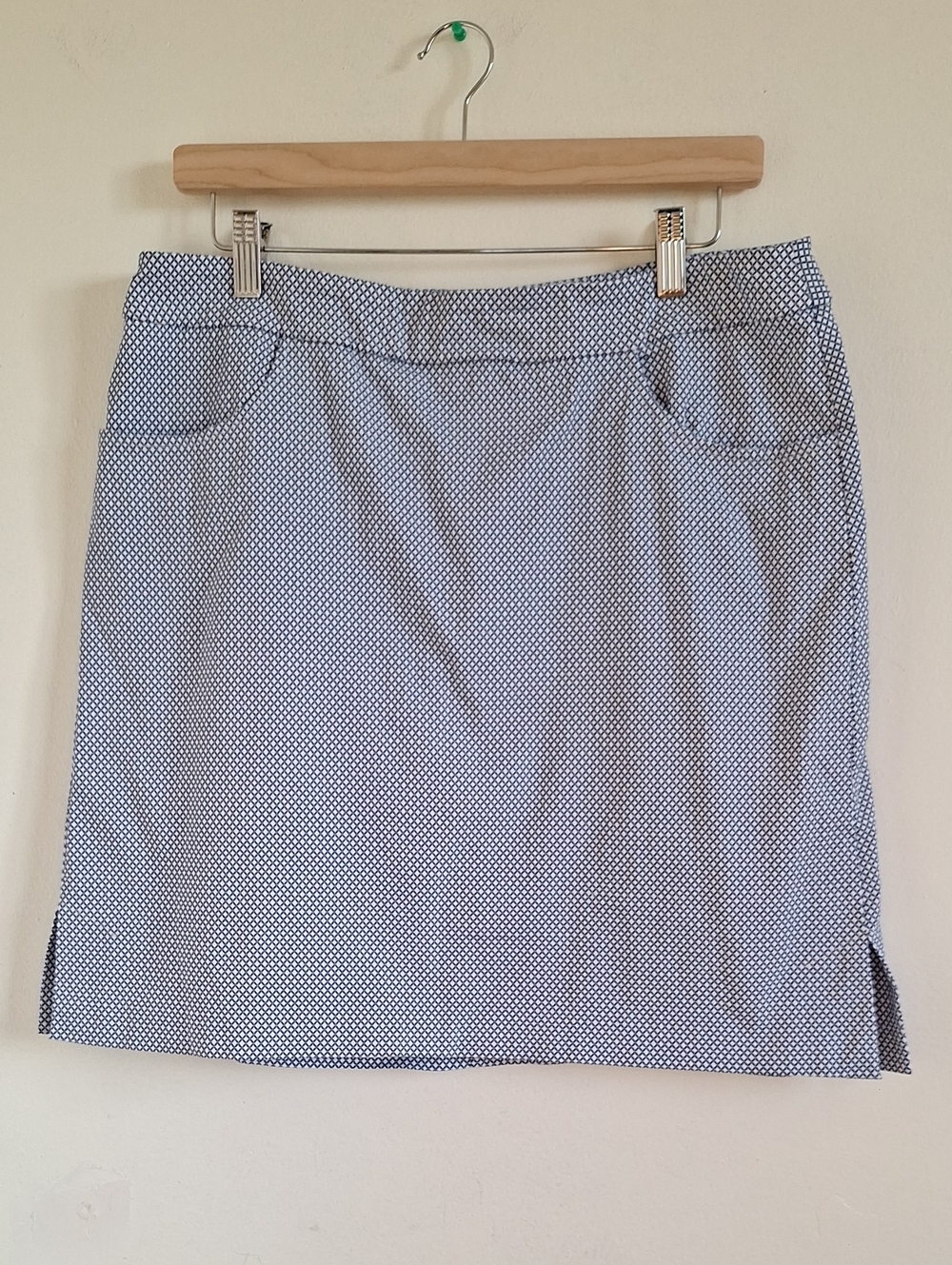Tribal Black White Geometric Mini Skirt Size 12 Made in Canada